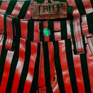 TRIPP Waxed Red / Black Striped Jean